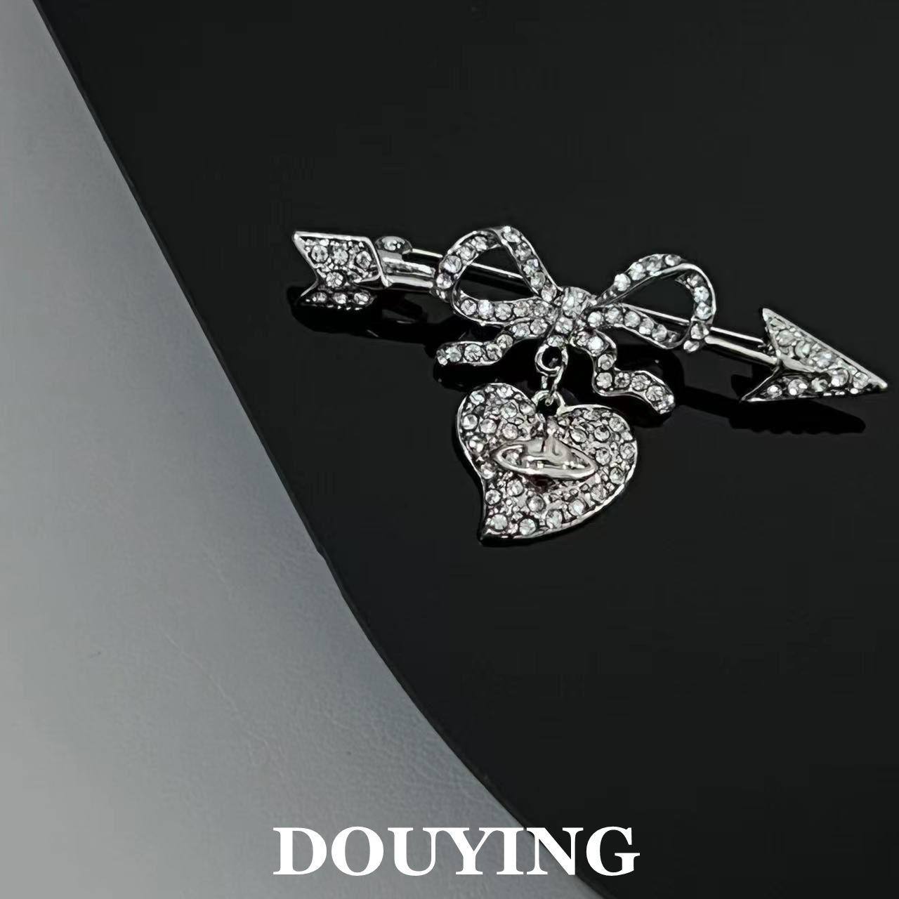 Brooches Classification Pin Heart Shape Alloy Inlay Artificial Diamond Women's Brooches