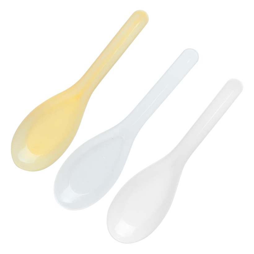 103 cuchara desechable al por mayor cuchara de arroz de plástico embalaje para llevar cuchara de comida rápida cuchara de postre espesado transparente comercial