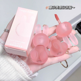 Gegebear Gogo Bear Cute Rabbit Velvet Lip Mud Matte Matte Summer Lip Glaze Affordable Lipstick Student Party