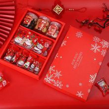 新年圣诞糕点礼盒雪花酥奶枣包装盒玛德琳牛仔曲奇饼干糖果袋盒子