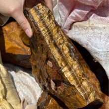 南非金虎眼石原石矿标本鹰眼石香薰扩香石木变石虎睛石手镯毛料