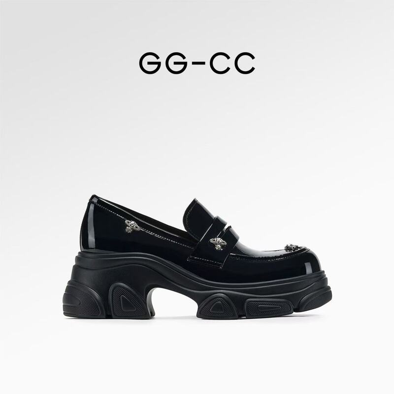 [Same Style as Ju Jingyi] Ggcc Galaxy Island 2025 New Autum Loafers Thick-Soled Height-Increasing Flats for Women