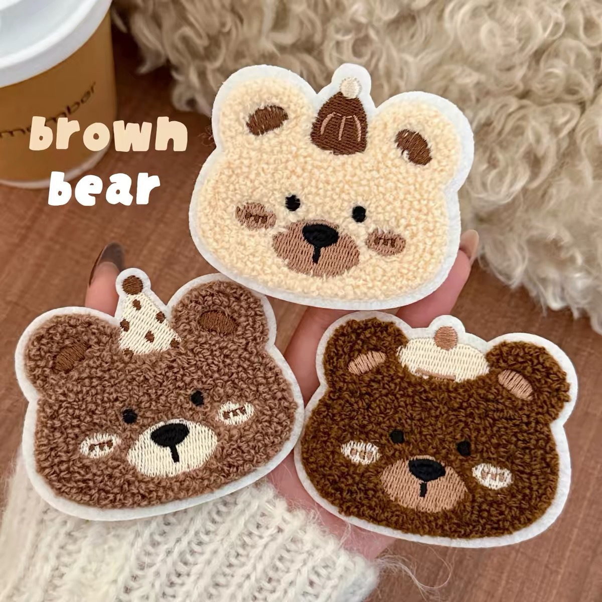Cute Little Bear Seamless Magic Tape Side Hair Styling Tool Hair Accessory for Girls' Bangs Decoration Wholesale