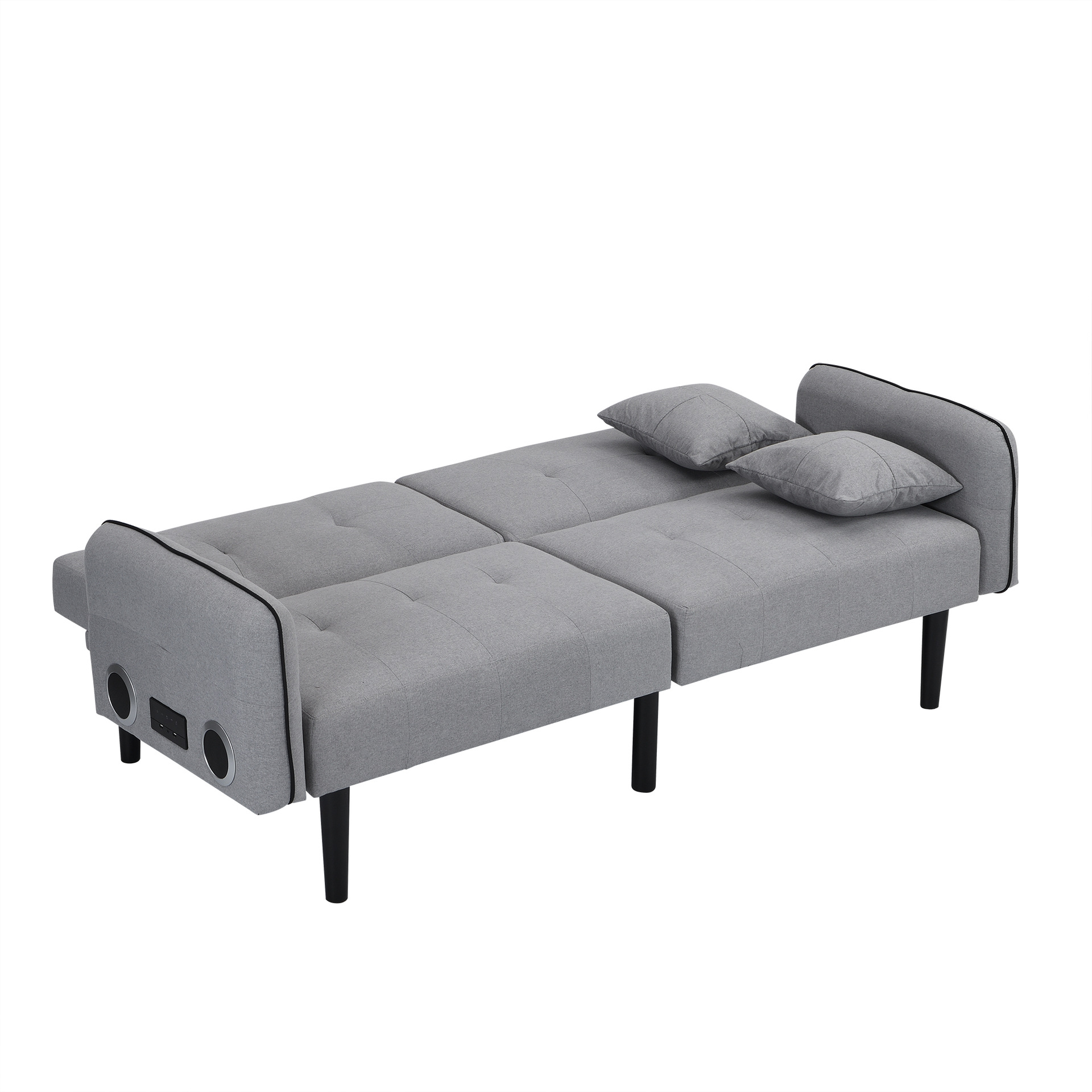 Sofá cama de tela simple en el viento vivienda doble altavoz sofá sala de estar sofá de alta resiliencia