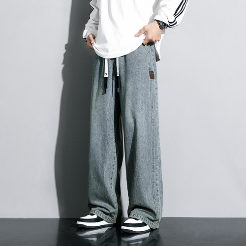 JYF-A502 autumn new style, fatted and enlarged straight jeans woven pants      Price control 69 yuan