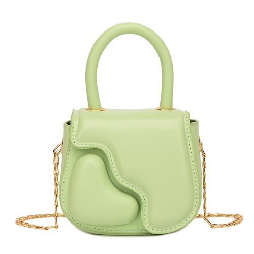 Children's bags niche personality peach heart chain bag spring and summer new ins high-end one-shoulder cross-body handbag women's bag