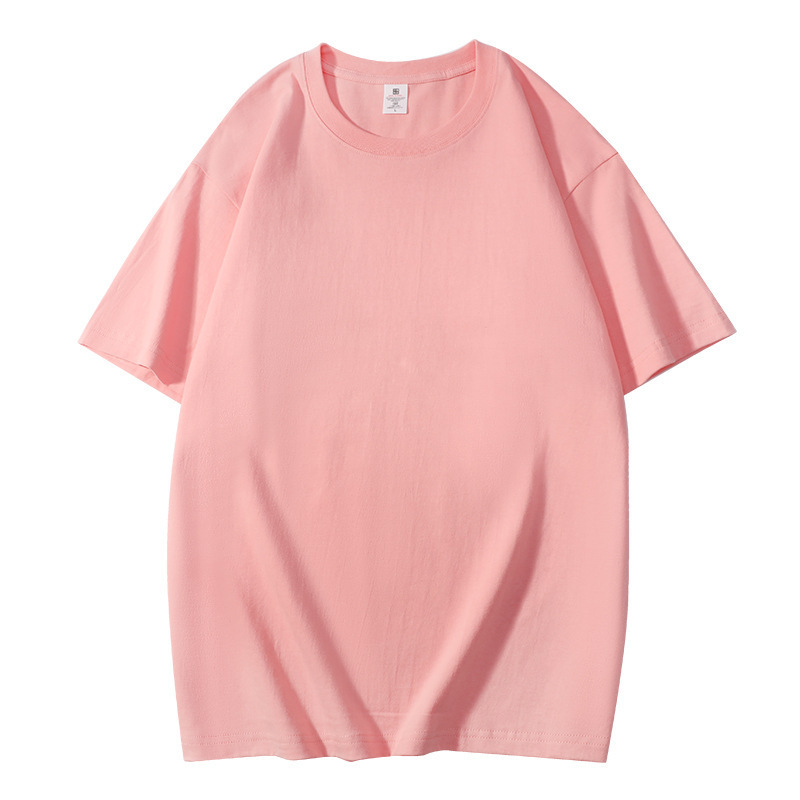 200 グラム純綿 Tシャツ新疆ラウンドネック純白底ヘビーウェイト Tシャツ純綿半袖 Tシャツ男性と女性のためのルーズ|undefined