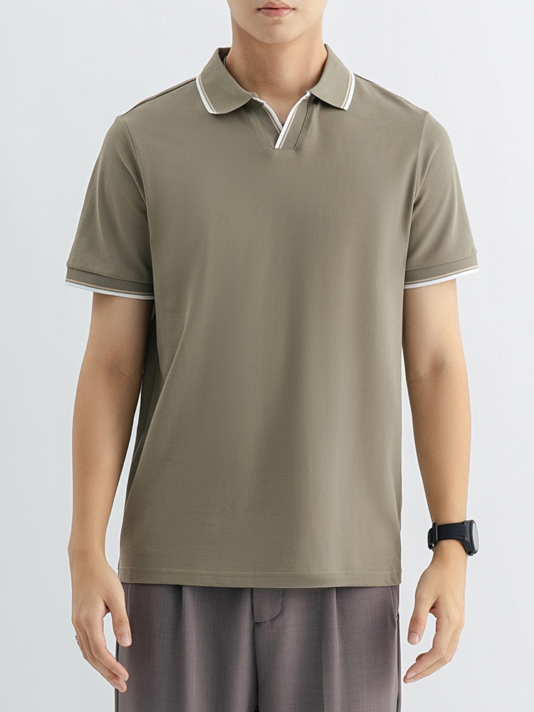Polo para hombre Camiseta de manga corta de alta gama para hombre Camiseta con cuello de alta gama para hombre Camiseta casual Paul para hombre