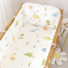 婴儿床床围栏防摔宝宝全棉拼接床围软包婴童纯棉防撞围挡布可拆洗