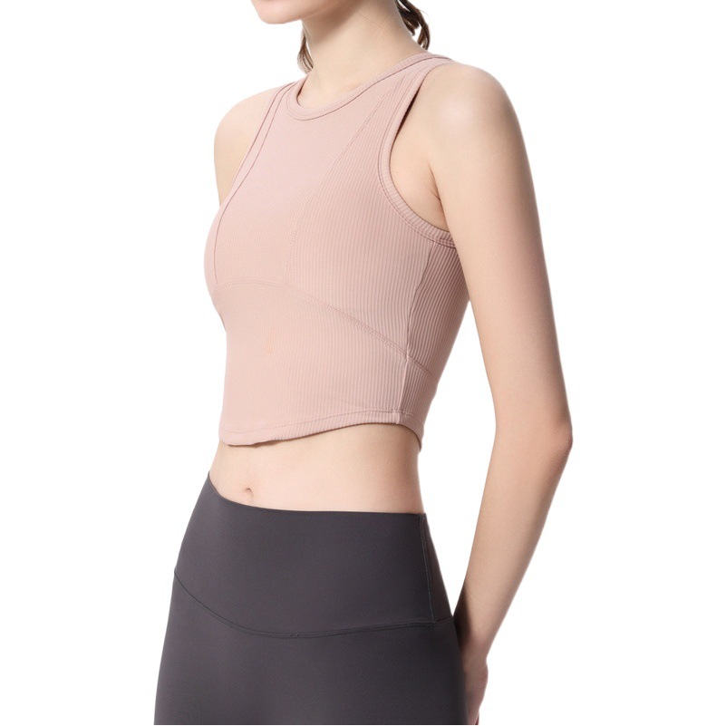 Summer Yoga Top Women's Sports Vest Outer Wear with Chest Mat Running Yoga Clothes Pilates Training Fitness Sling
