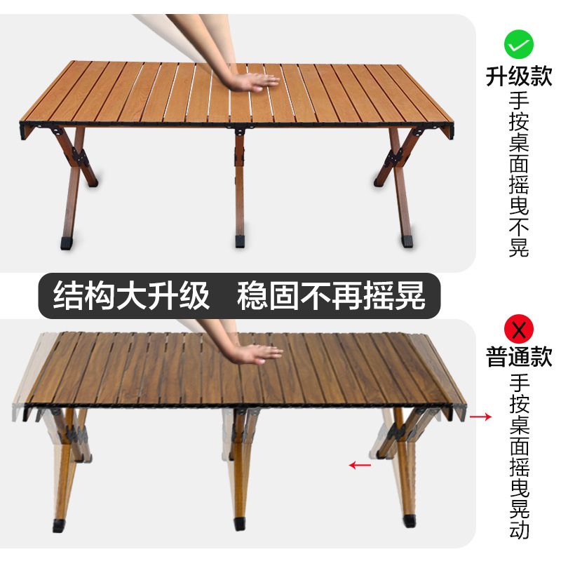 Thickened aluminum alloy outdoor folding table portable camping…