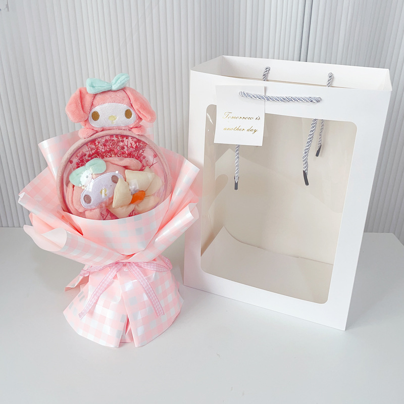 Regalo de Cumpleaños, Creativo Ramo de Muñecas de Flores de Dibujos Animados, Producto Terminado, Venta al por Mayor, Ramo de Muñecas Sanrio, Venta al por Mayor Transfronteriza