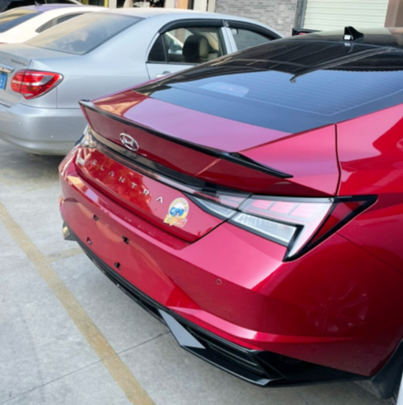 Specially Used for Hyundai Elantra Rear Wing 21-24 Seventh Generation New Elantra Modified Pressure Tail Fixed Wind Wing Without Punching