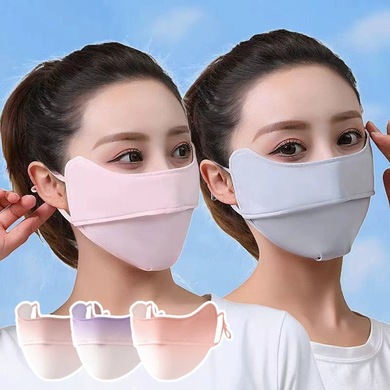 High quality medical mask, silk summer thin breathable protective corner covers, sun protection, eyes protection, UF-protection