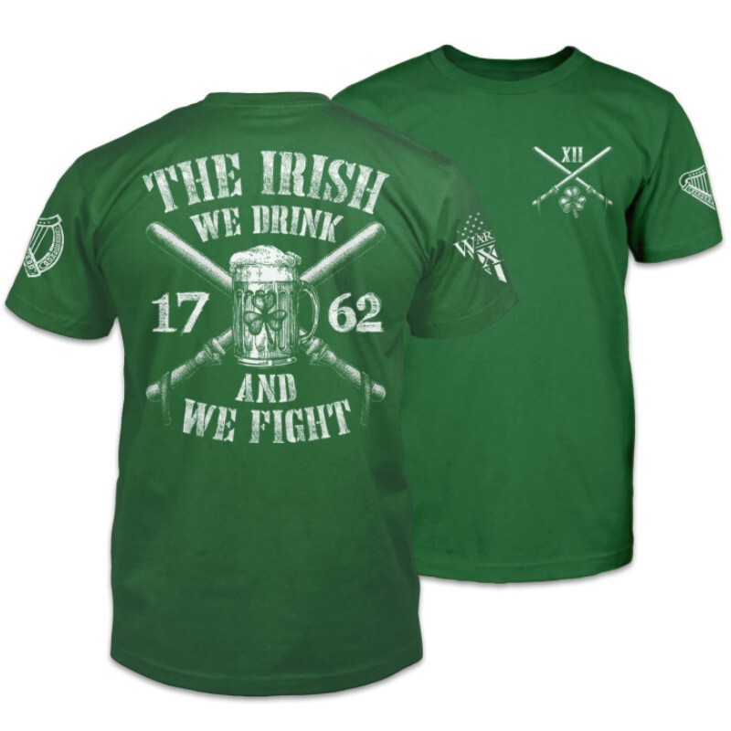 2023 Cross-Border Export Men's T-Shirt Irish Clover 3D Printed St. Patrick's Day Short-Sleeved T-Shirt Men's Cartoon
