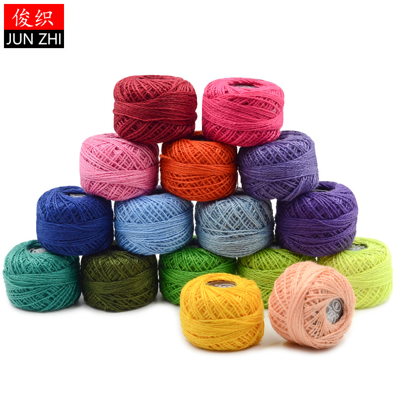 Cotton silk threads, set, 8 size, 5 gram, 3 gram