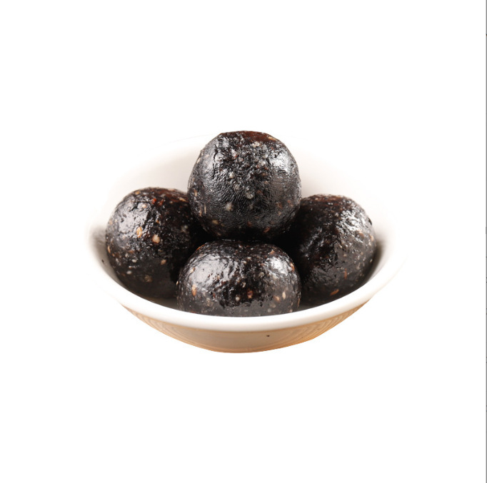 Sugar-Free Black Sesame Pills Hei Zhi Ma Wan Nine Steamed Nine Dried Handmade Wellness Balls 126g Box of 14 key features