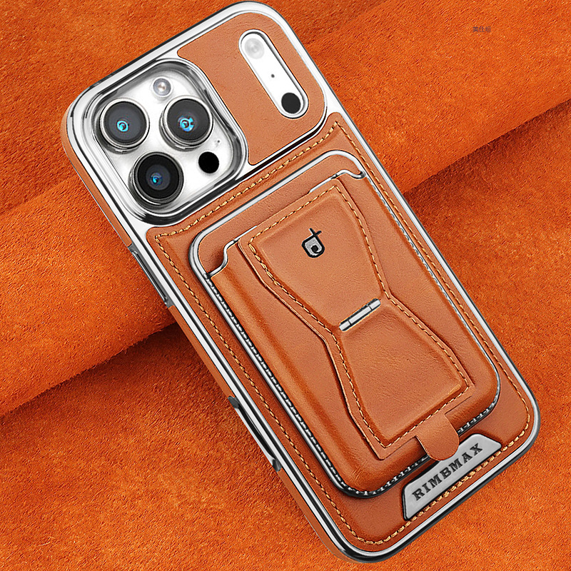 [Người giữ thẻ đứng P95 màu nâu nhạt ★ Tích hợp hút từ tính]