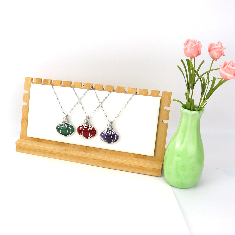 Simple Style Leaf Crystal Handmade Pendant Necklace 1 Piece