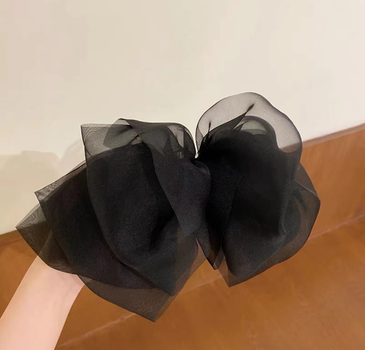 Ribbon Design Sweet Style Sweet Flower Cloth Gauze Ribbon Hair Clip 1 Piece