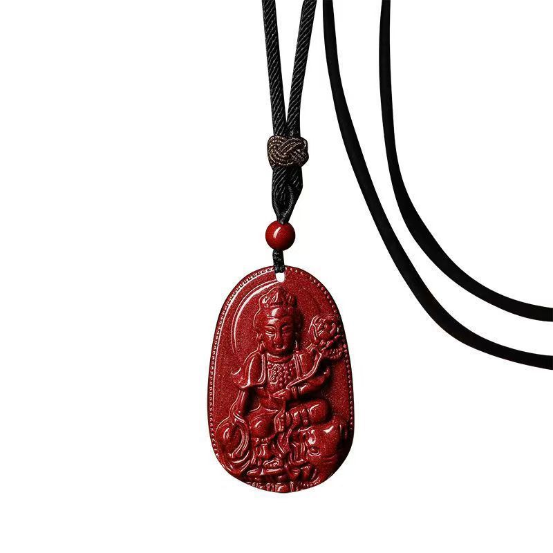 천연 CINNABAR BENMINGFO 도매 펜던트 조디악 수호 BODHISATTVA BENMINGNIAN 저 콘텐츠 CINNABAR