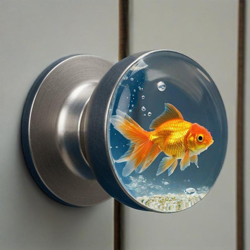 ユニークな装飾ドアハンドル樹脂埋め込み工芸品|undefined