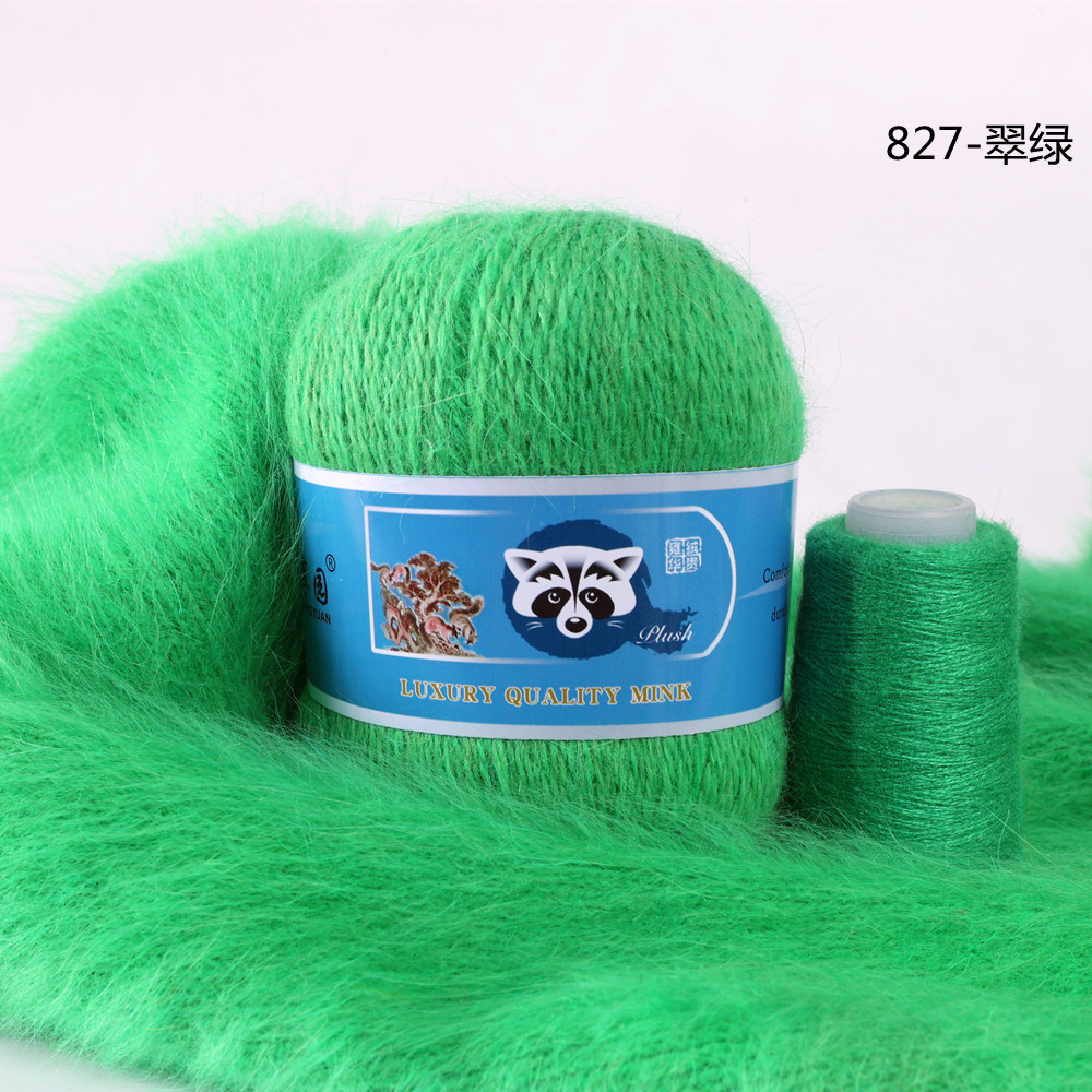 Venta Directa de fábrica medio grueso tejido a mano de lana de visón de lana Bola de lana tejida al por mayor de bricolaje bola de lana gran cantidad de descuento