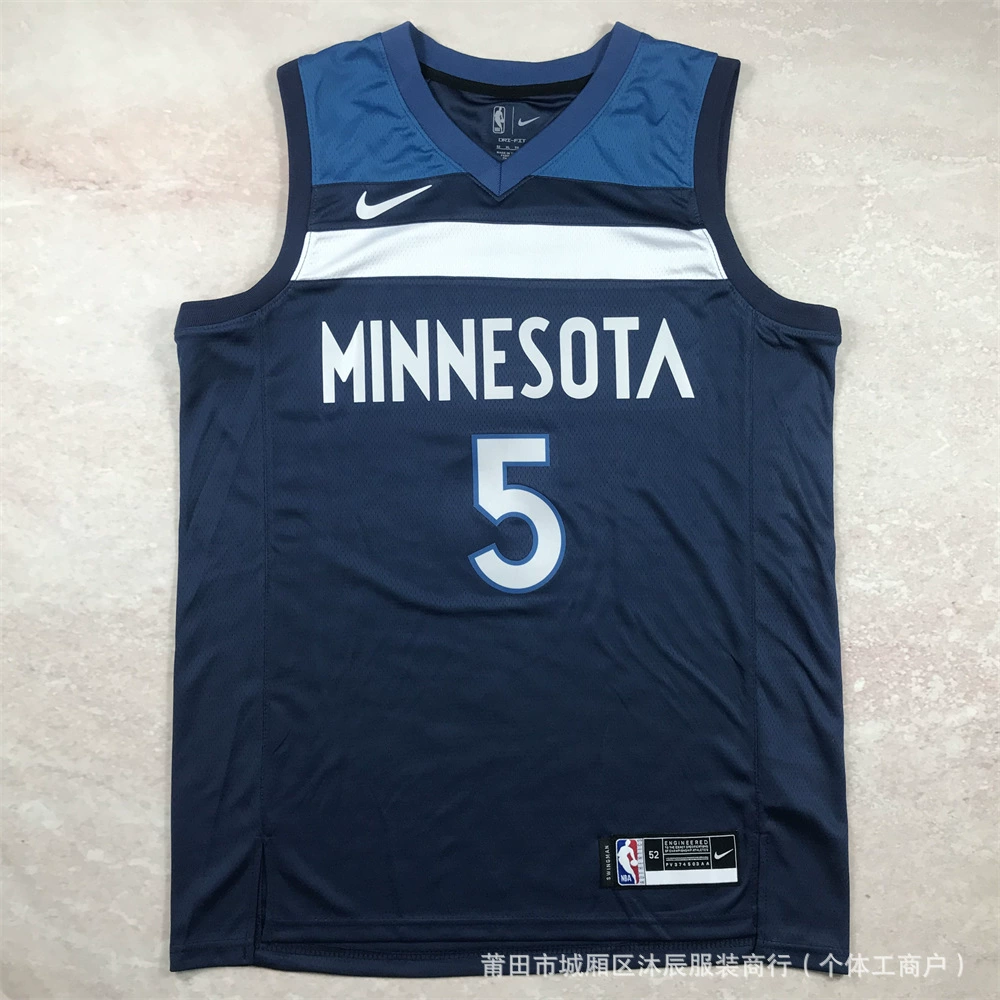 Горячее прессование американская баскетбольная форма Knicks Timberwolves Lakers Clippers Edwards Westbrook Russell спортивная майка