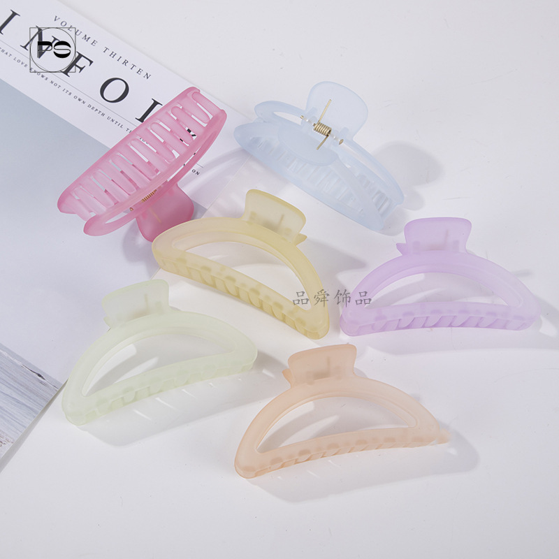 Estilo coreano simple helado jalea horquilla de las mujeres Cabeza trasera grande elegante Bañeras pelo dulce tocado al por mayor