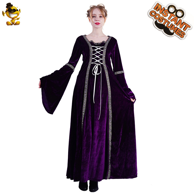 Halloween Adulto vintage princesa medieval falda larga fiesta de mascarada actuación en el escenario traje transfronterizo
