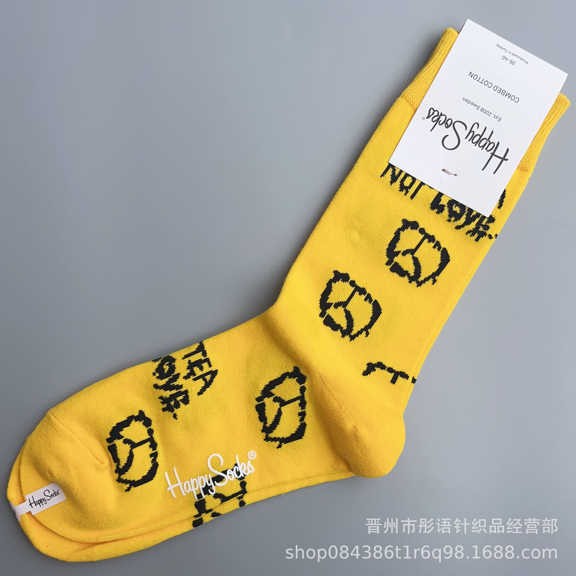Чулки Happysocks женские скандинавские модные хлопковые гольфы средней высоты женские классические универсальные четыре сезона с животными