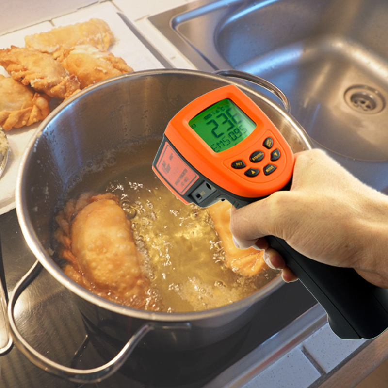 希玛AR882+高低温红外线测温仪一体式水温油工业冶金温度测量仪