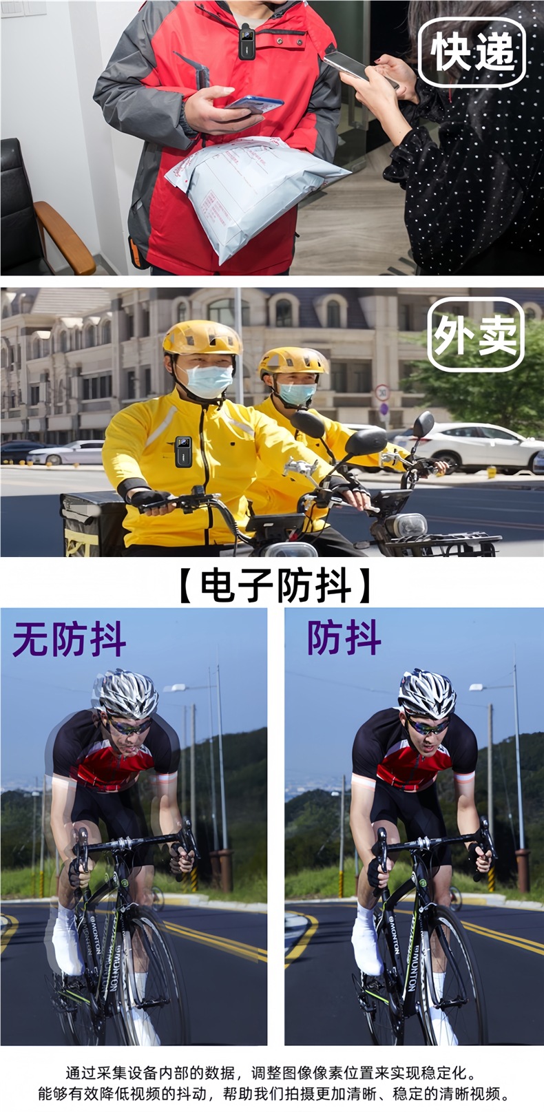 Zov L9 Sports Camera Motorcycle Dashcam Wearable on the Chest with High-Definition Anti-Shake Features, 12-Hour Battery Life, and Waterproof