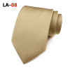 Powerful merchant supplies satin solid color 8cm fashion business professional men's tie