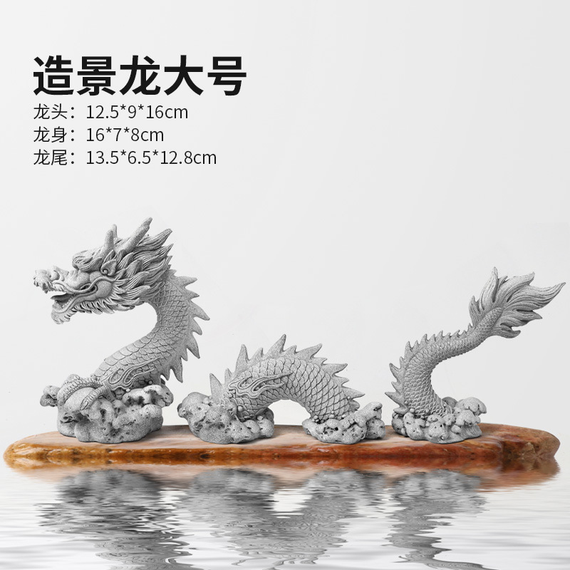 Pecera Arenisca azul Arenisca Dibujos animados Decoración de paisaje de bonsai de león Hippo Decoración de micropaisaje Tallado a prueba de piedra