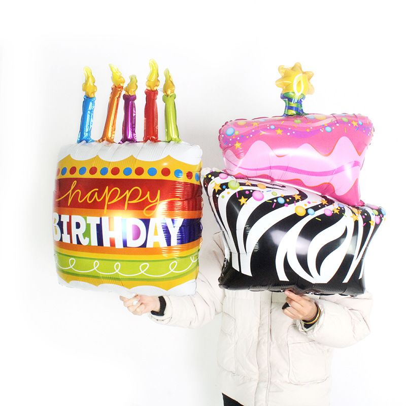 Birthday Festival Birthday Cake Aluminum Film Party Balloon