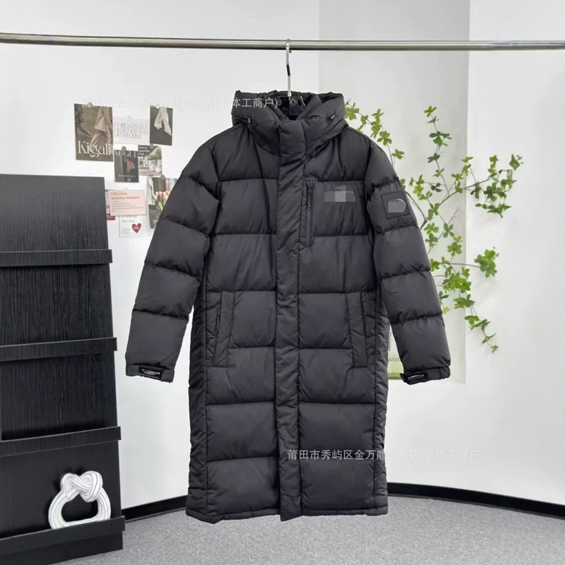 The North Face long down jacket, over-the-knee hooded coat, winter warm, windproof, cold-resistant, unisex, versatile long coat The North Face long down jacket, over-the-knee hooded coat, winter warm, windproof, cold-resistant, unisex, versatile long coat