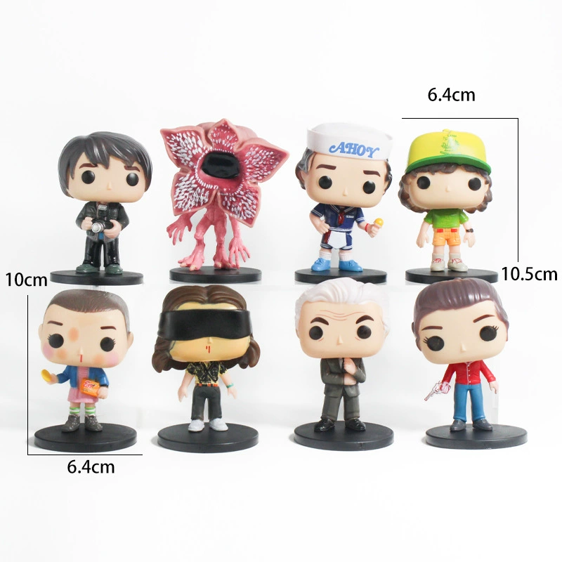 Набор фигурок Stranger Things 4 дюйма (≈10–11 см), 8 шт., ПВХ