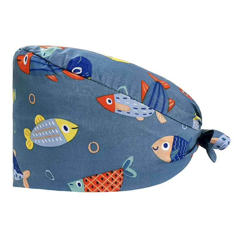 Quirófano sombrero mujer algodón quirúrgico encaje impreso enfermera sombrero nueva hebilla quimioterapia confinamiento masculino oral dental