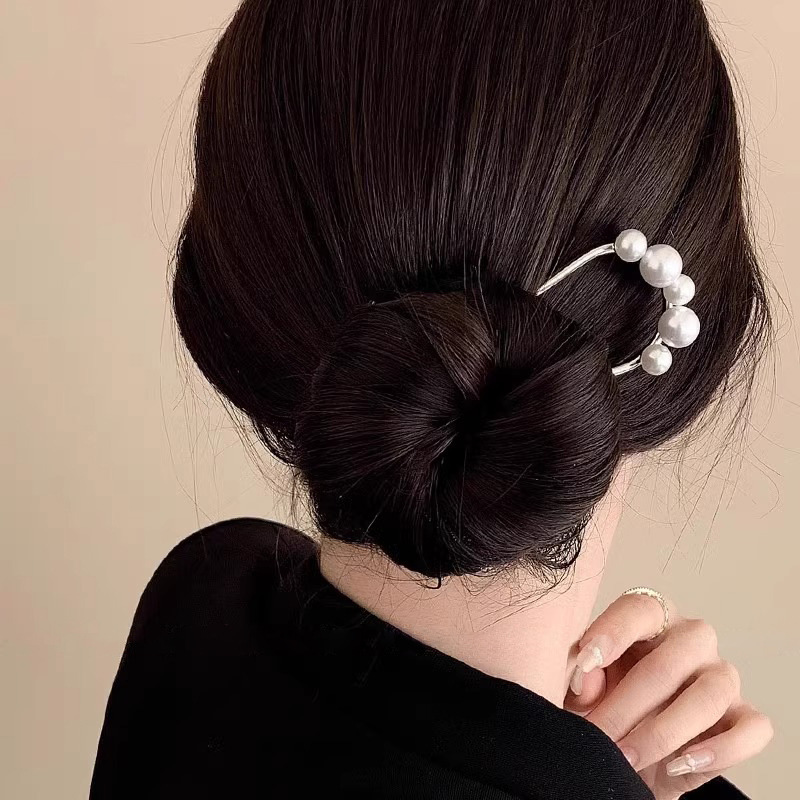 Horquilla en forma de U de alta calidad para mujer 2025 nuevo estilo tocado borla horquilla balanceándose en la parte posterior de la cabeza artefacto del cabello accesorios para el cabello