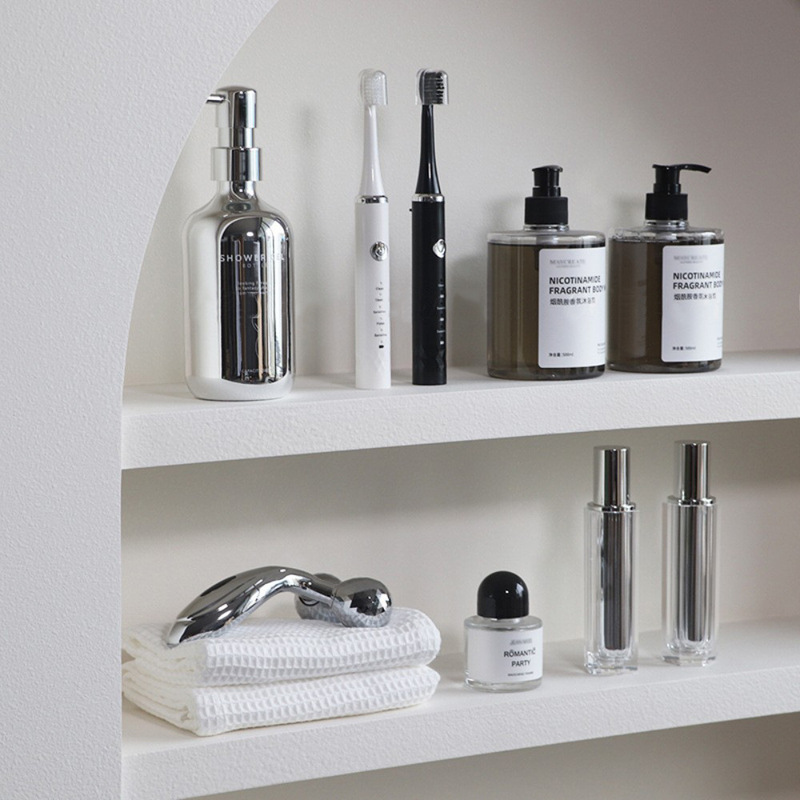 [Bathroom Cabinet Ornaments] Model Room Bathroom Toothbrush Towel Essential Oil Bottle Decorative Display Props