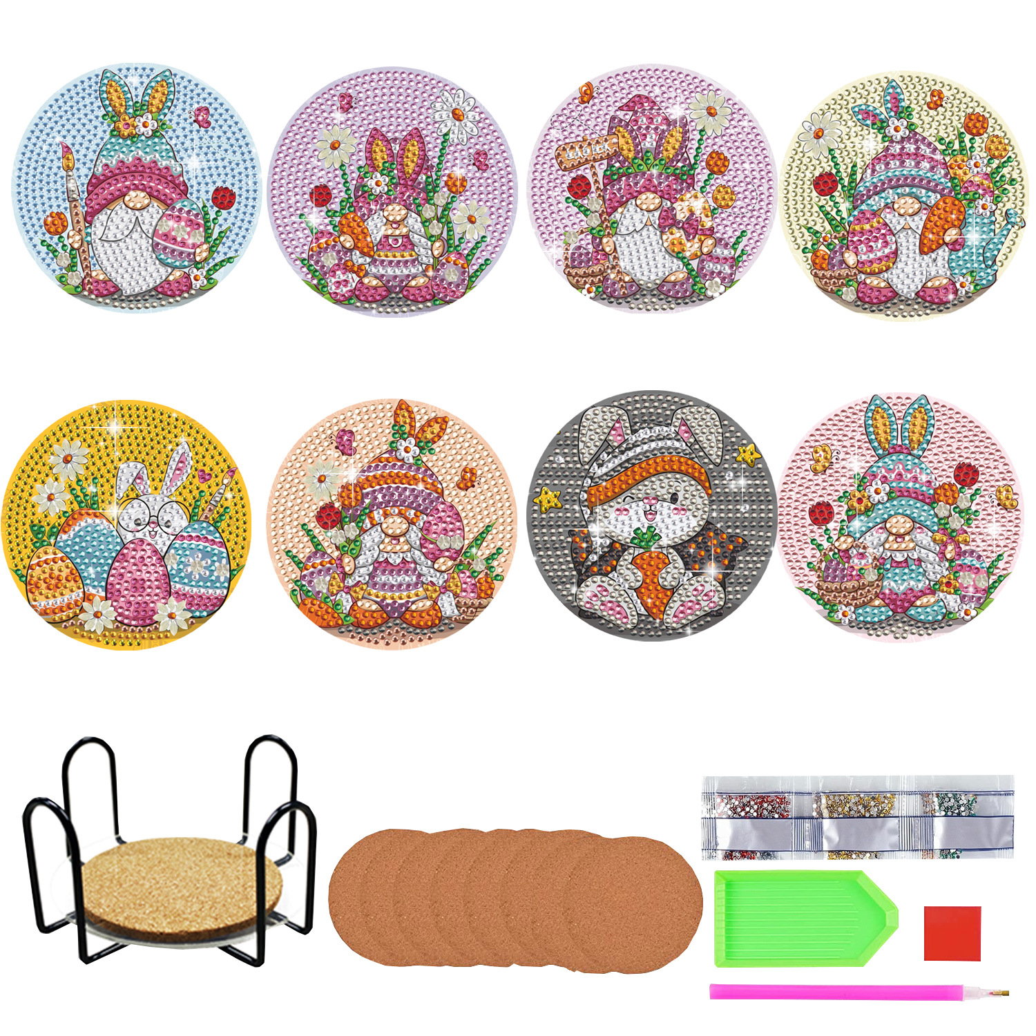 Nuevo diamante piedra pintura montaña redonda placemat niños DIY hecho a mano 5D pintado a mano mundo submarino creativo pasta diamante pintura