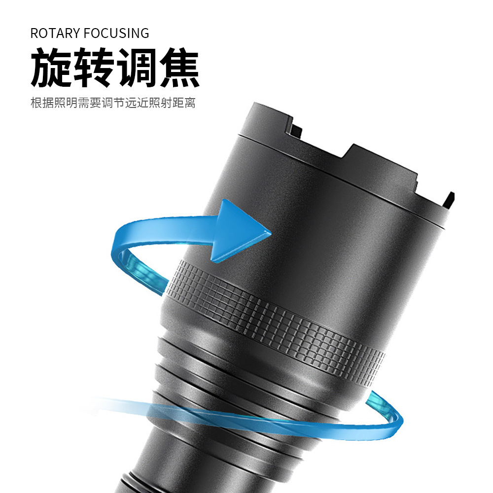 Nueva linterna transfronteriza zoom telescópico láser blanco al aire libre impermeable multi-función resaltar Super lámpara de resistencia de largo alcance