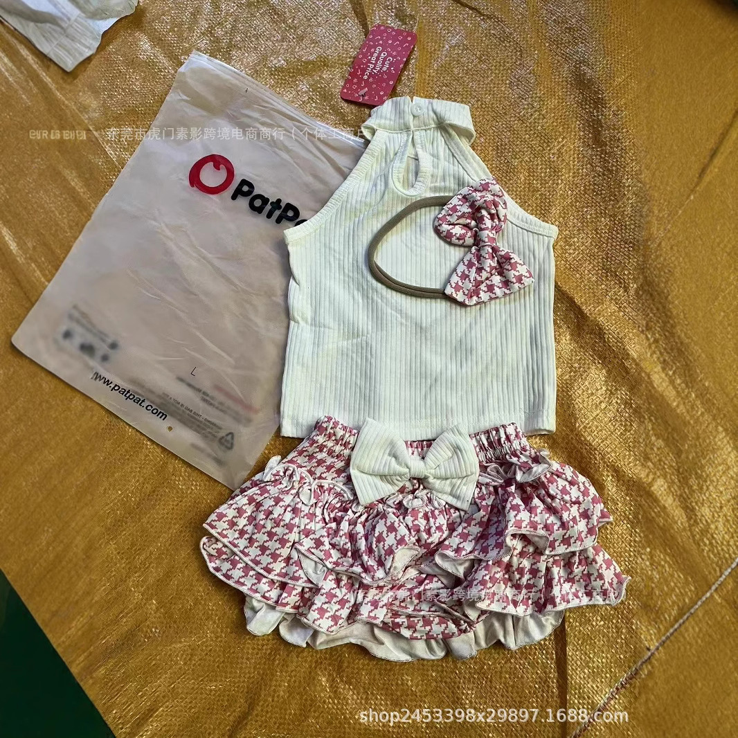 Patpat ropa infantil miscelánea de cauda de dos piezas de paquete de gabinete fuente de ropa al por mayor comercio exterior de cauda de gabinete al por mayor África