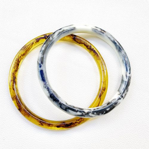 Wholesale luggage resin ring handbags amber handbag handles luggage hardware accessories plastic handles