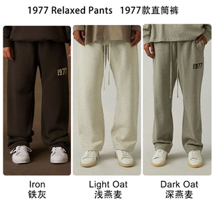 1977 Straight-Leg Pants Velvet Flocking Printing Essentials Trendy Brand Cross-Border