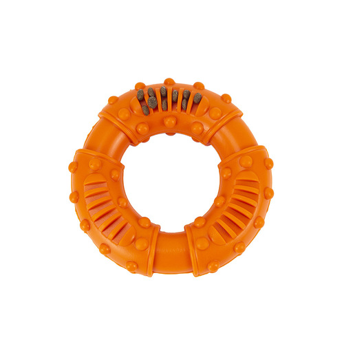 Dog toy molar teething resistant rubber interactive ring medium and large dog golden retriever molar pet toy donut