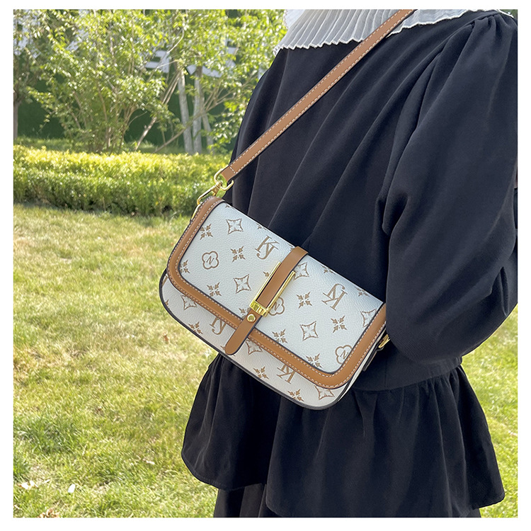 High-End-Damentasche, trendige Damentasche, modische kleine Tasche, Retro-Druck-Handtasche, Umhängetasche, leichte Luxus-Umhängetasche_voghion.com