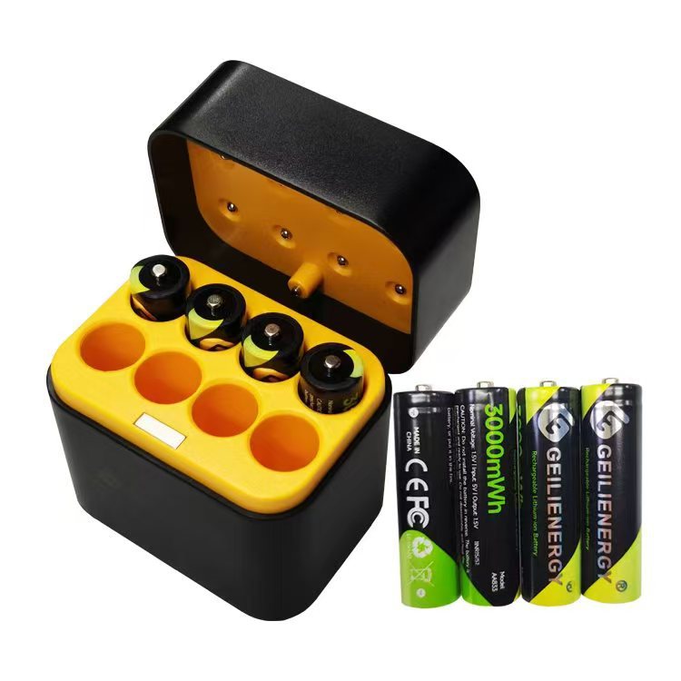 Doblador inteligente AAA de ocho celdas tipo-c puerto 5 conjunto de cargador de batería de litio