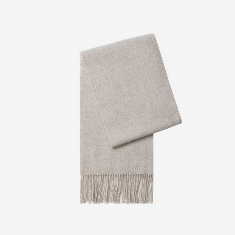 Pinzas cuidadosamente seleccionadas, bufanda 100% de lana, bufanda de ambiente coreana, color sólido, chal de mujer de alta calidad de otoño e invierno